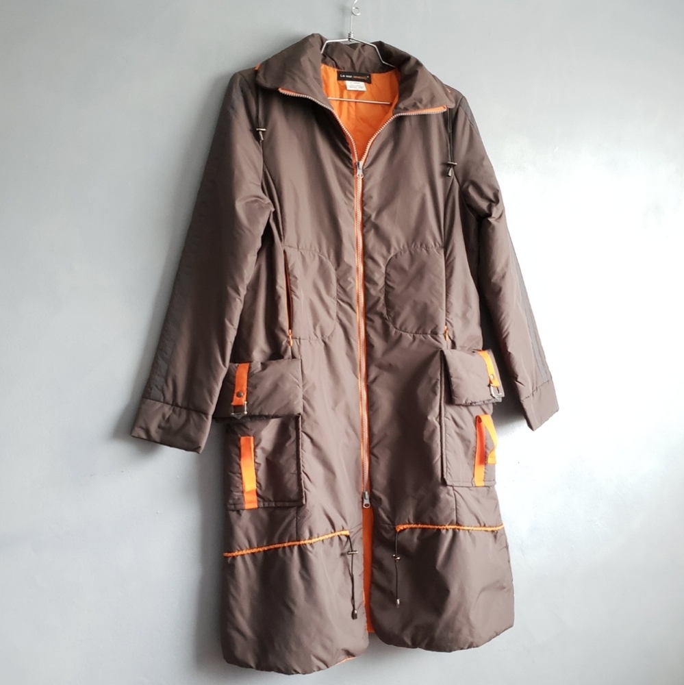 LE COPAIN MANTEAU JURA VINTAGE, BROWN MEDIUM LENGHT JACKET, SIZE M